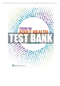 TEST BANK FOR FOCUS ON ADULT HEALTH MEDICAL-SURGICAL NURSING 2ND EDITION HONAN