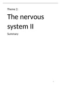Thema 2: Het zenuwstelsel II. Een complete samenvatting van alle tentamenstof!