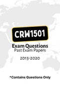 CRW1501 - Exam Questions PACK (2013-2020) 