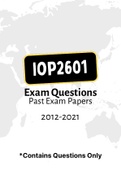 IOP2601 - Exam Question Papers (2013-2020)