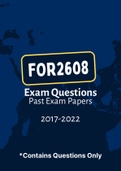 FOR2608 - Exam Questions PACK (2017-2022)
