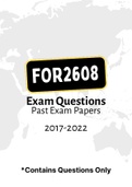 FOR2608 - Exam Questions PACK (2017-2022) 