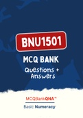 BNU1501 -  MCQ ExamPACK with Solutions (2022)