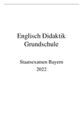 Englisch Didaktik Zusammenfassung - Staatsexamen 2022/23