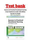 Success in Practical Vocational Nursing From Student to Leader 9th Edition Knecht Test Bank|ISBN-13: 9780323683722