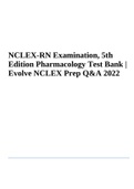 NCLEX-RN Examination, 5th Edition Pharmacology Test Bank | Evolve NCLEX Prep Q&A 2022