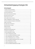 Samenvatting boek en studietaken PB0112 - Ontwikkelingspsychologie (Uitwerking (oefen)tentamenvragen + meer