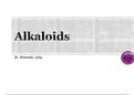 Summary of  Imidazole and Quinolizidine alkaloids