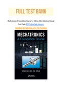 Mechatronics A Foundation Course 1st Edition Silva Solutions Manual with Question and Answers, From Chapter 1 to 09