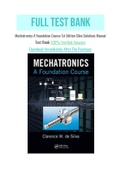 Mechatronics A Foundation Course 1st Edition Silva Solutions Manual