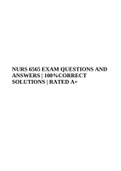 NURS 6565: Synthesis In Advanced Practice Care Of Complex Patients EXAM QUESTIONS AND ANSWERS | 100%CORRECT SOLUTIONS | RATED A+.