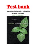Current Psychotherapies 11th Edition Danny Wedding; Raymond J. Corsini Test Bank ISBN:978-1305865754|Test bank |Complete Guide A+