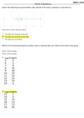 MATH 225N Week 3 Central Tendancy Questions and Answers:Chamberlain College of Nursing Math 225n week 3 Study Guide. Week 3 Questions Given the following box-and-whisker plot, decide if the data is skewed or symmetrical. Select the correct answer below: T