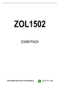 ZOL1502 EXAM PACK 2022