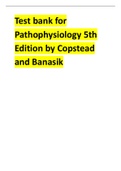 Test bank for Pathophysiology 5th Edition 2024 latest update  by Copstead and Banasik.pdf