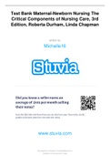 Stuvia test bank maternal newborn nursing the critical components of nursing care 3rd edition 2024 latest update 