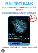 "Test Banks For Basic and Clinical Pharmacology 14th Edition by Bertram G. Katzung  / Medical, 9781259641152, Chapter 1-66 Complete Guide "