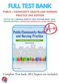 Test Banks For Public / Community Health and Nursing Practice 2nd Edition by Christine L. Savage, Chapter 1-22 Complete Guide