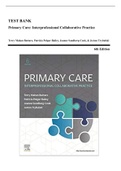 Test Bank - Primary Care, Interprofessional Collaborative Practice, 6th Edition (Buttaro, 2021) Chapter 1-228 | All Chapters