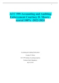  ACC 599-Accounting and Auditing Enforcement Courtney D. Moore -scored 100% -2022-2024