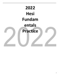 2022 NOVEMBER Hesi Fundamentals Practice EXAM WITH ALL THE ANSWERS