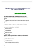  LEADING SAFE CERTIFICATION EXAM(2022/2023) 100% VERIFIED ANSWERS/SAFE CERTIFICATION EXAM