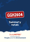 GGH2604 - Summarised Notes
