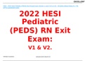 2022 Hesi Pediatrics (PEDS) Exam V1 & V2: Brand New Q&A + Actual Pics Included!! A+ Guaranteed!!.VERIFIED