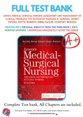 Test Bank for Lewis's Medical-Surgical Nursing Assessment and Management of Clinical Problems 11th Edition By Mariann M. Harding; Jeffrey Kwong; Dottie Roberts; Debra Hagler; Courtney Reinisch Chapter1-68 Complete Guide A+