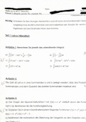 Mathe Klausur von Abitur Q1 über Integrale, ganzrationale Funktionen und exponentiale Funktionen