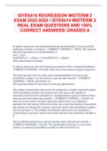 ISYE6414 REGRESSION MIDTERM 2 EXAM 2022-2024 / ISYE6414 MIDTERM 2 REAL EXAM QUESTIONS AND 100% CORRECT ANSWERS/ GRADED A
