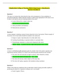 NR222 Final Exam 1 Chamberlain College of Nursing Questions & Answers (Graded A)