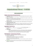 COMPLETE package - Organizational Theory (lectures, tutorials, papers, practice questions, definitions)