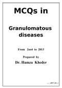 MCQs in Granulomatous