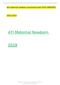 ATI Maternal Newborn Practice  2019 | ATI Maternal Newborn Practice  2019_Graded A
