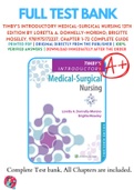 Test Banks For Timby's Introductory Medical-Surgical Nursing 13th Edition by Loretta A. Donnelly-Moreno; Brigitte Moseley, 9781975172237, Chapter 1-72 Complete Guide