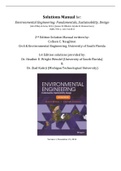 Solutions Manual for: Environmental Engineering: Fundamentals, Sustainability, Design John Wiley & Sons, 2014. (James R. Mihelcic & Julie B. Zimmerman) ISBN: 978‐1‐118‐74149‐8