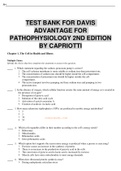 Test Bank For Davis Advantage for Pathophysiology Introductory Concepts and Clinical Perspectives 2nd Edition by Theresa M Capriotti 9780803694118 Chapter 1-46 Complete Guide.