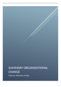 Summary Organizational Change
