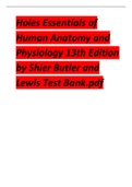 Holes Essentials of Human Anatomy and Physiology 13th Edition by Shier Butler and Lewis Test Bank