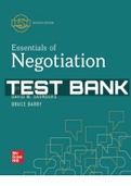 Essentials of Negotiation 7th Edition by Roy Lewicki, Bruce Barry and David Saunders. -Chapters 1-12. TEST BANK 