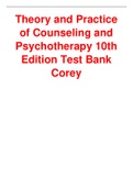 Theory and Practice of  Counseling and Psychotherapy 10th Edition Test Bank by Gerald  Corey