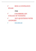 HESI A2 ENTRANCE  EXAM  FOR  CHAMBERLAIN  COLLGE OF NURSING   2023 QUESTIONS WITH  ANSWERS  GRAMMAR BLUE MARKED WERE ON MY TEST WHICH SENTENCE IS GRAMMATICALLY CORRECT? a) Who’s coming to the party? b) Whose to blame for the economy? c) Who’s hat is th