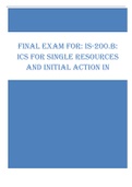FINAL EXAM FOR: IS-200.B:  ICS FOR SINGLE RESOURCES  AND INITIAL ACTION IN