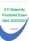ATI Maternity Proctored Exam Q&A 2022/2023