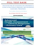 TEST BANK FOR ADVANCED HEALTH ASSESSMENT & CLINICAL DIAGNOSIS IN PRIMARYCARE 6TH EDITION DAINS 