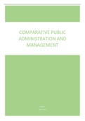Samenvatting Comparative Public Administration and Management 2021-2022