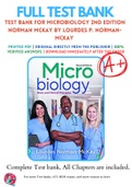 Test Bank For Microbiology 2nd Edition Norman McKay By Lourdes P. Norman-McKay 