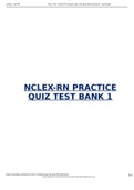 NCLEX RN PRACTICE QUIZ TESTBANK (GRADED A+) (900 Questions) | VERIFIED