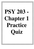 PSY 203 - Chapter 1 Practice Quiz